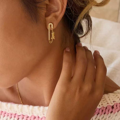 Orecchini Spilla con Dettagli Ornamentali — Design Audace e Brillantezza Creativa