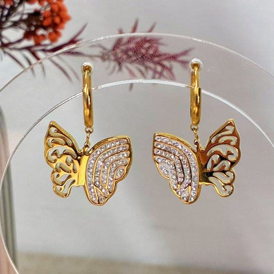 Orecchini Farfalla Brillante