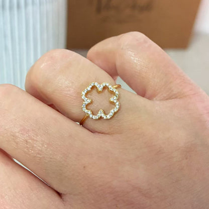 Anello Quadrifoglio Brillante