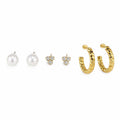 Set 6 orecchini “Triple Mood” | in acciaio inox