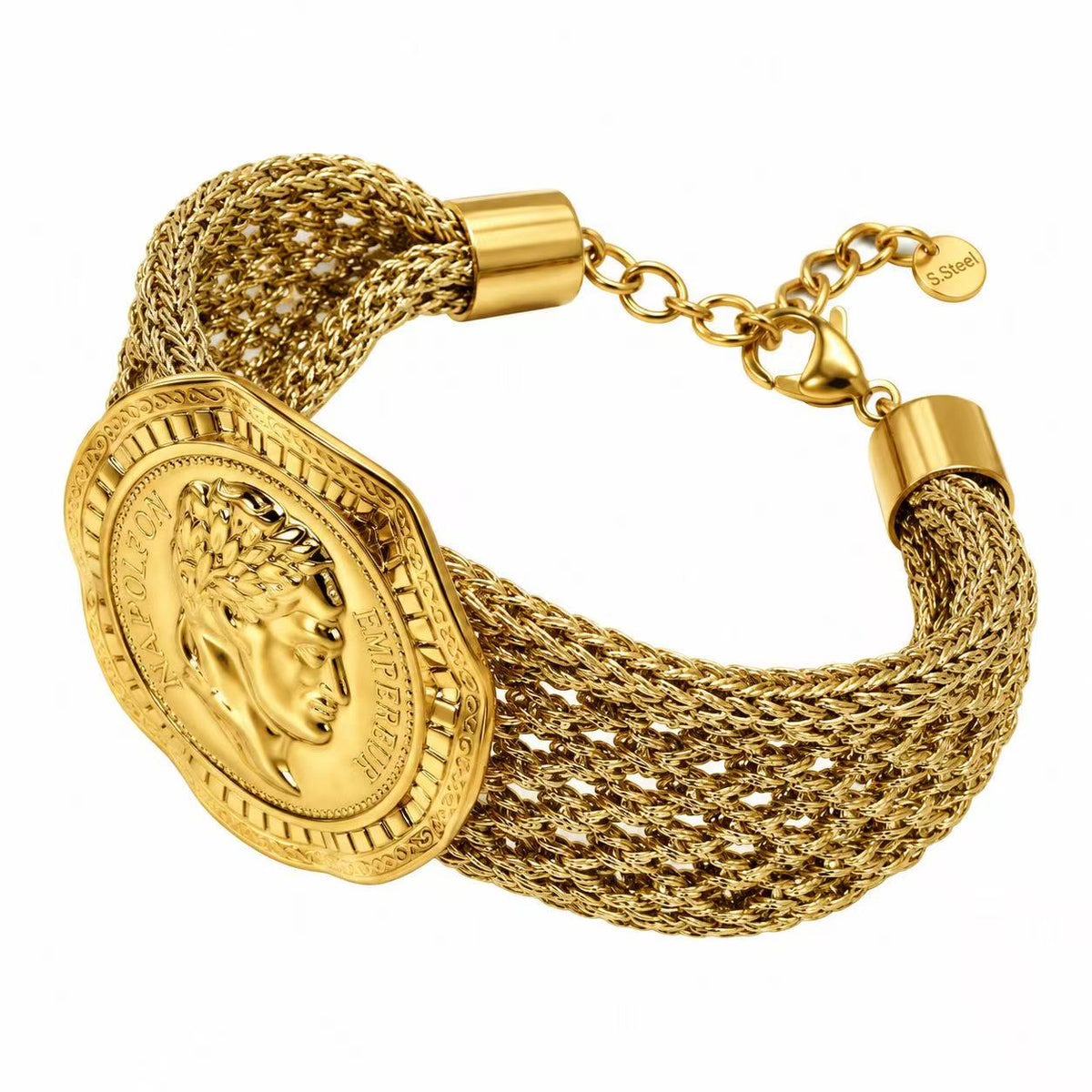Bracciale medaglia | in acciaio inox