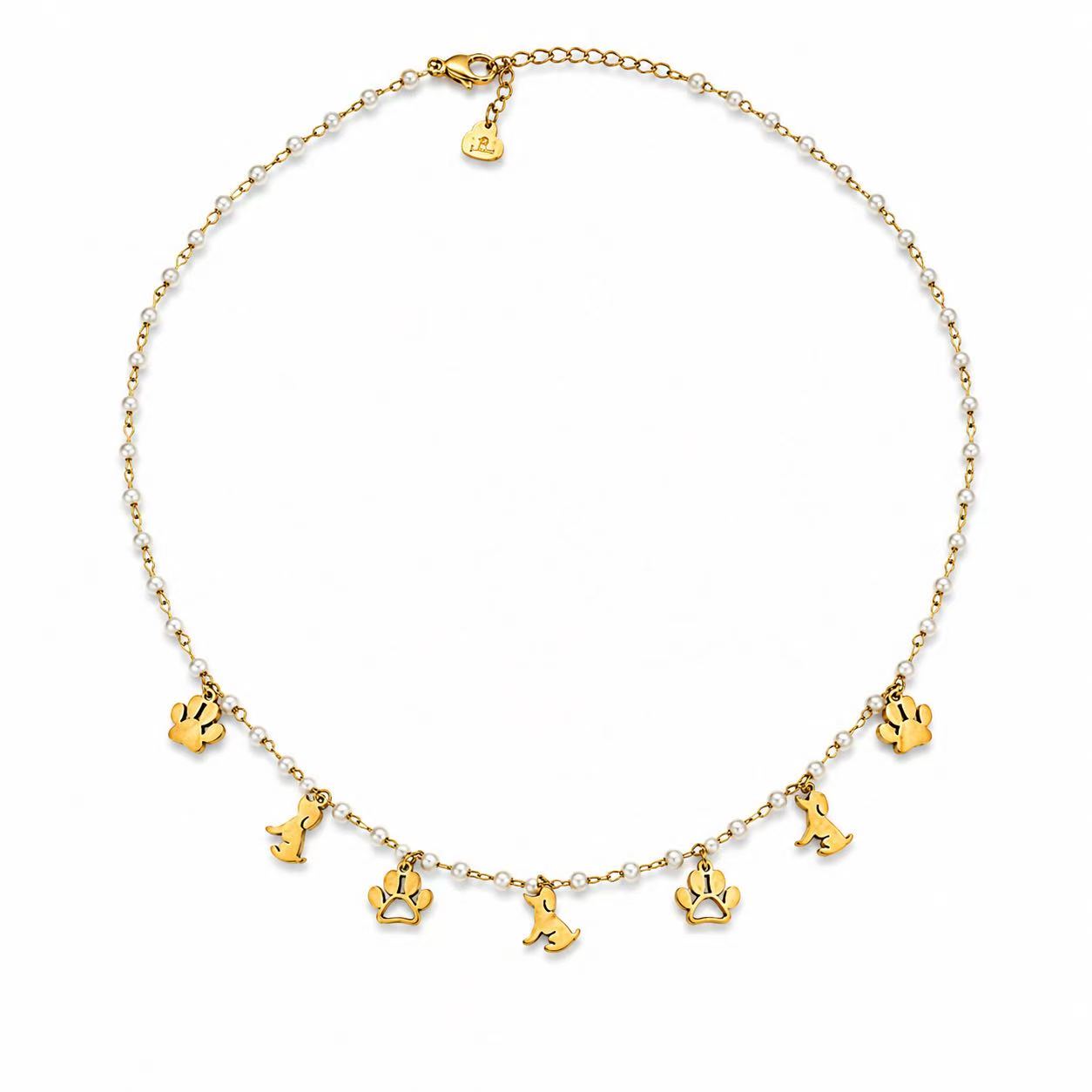 Collana “Zampette” | in acciaio inox