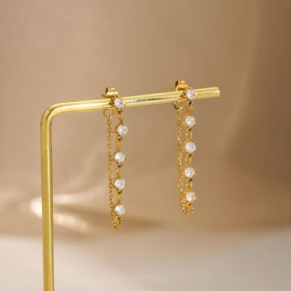 Orecchini Pendenti con Pietre Lucenti