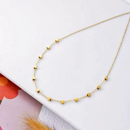 Collana Cubetti – Girocollo con Micro-Cubi in Acciaio