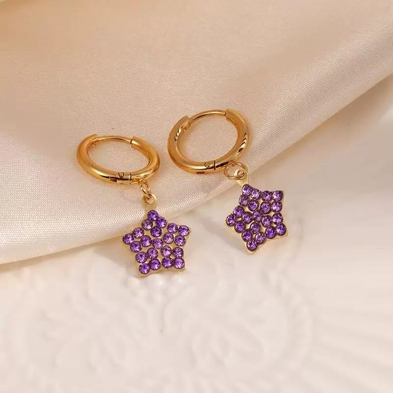 [Offerte] Orecchini "Geometria Brillante" stelle – Pendenti a Losanga con Micro-Pavé