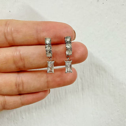 (O080)Orecchini trilogy in acciaio inox