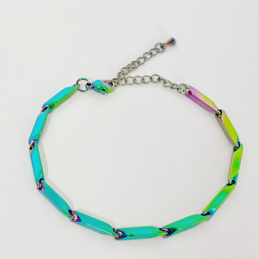 Bracciale “Scaglie di Sirena” | cangiante | in acciaio inox