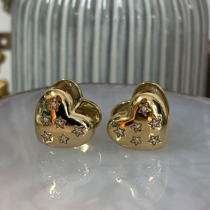 Orecchini Cuori Stellati