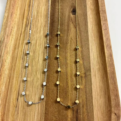（C079) COLLANA CUBETTI | Chain necklace in stainless steel