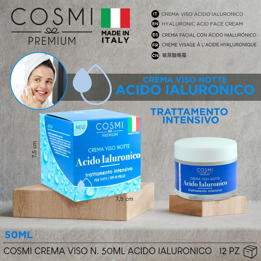 Crema Viso Notte all’Acido Ialuronico