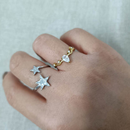 ANELLO GOCCIA ONDULATA