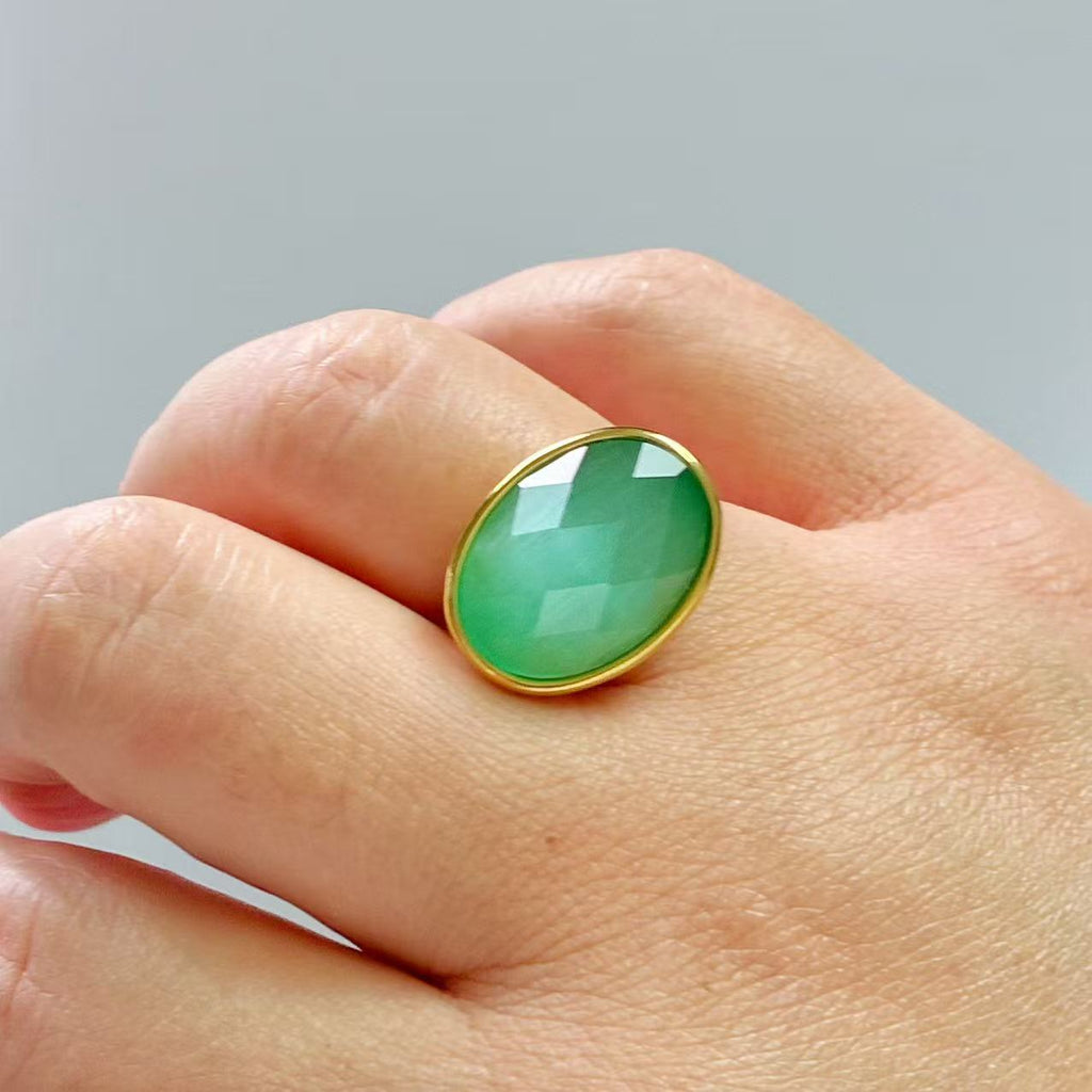 Anello “Gemma Ovale” | in acciaio inox