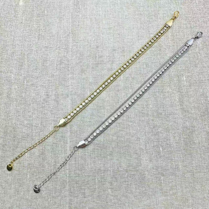 (B175)Bracciale tennis 3 fili