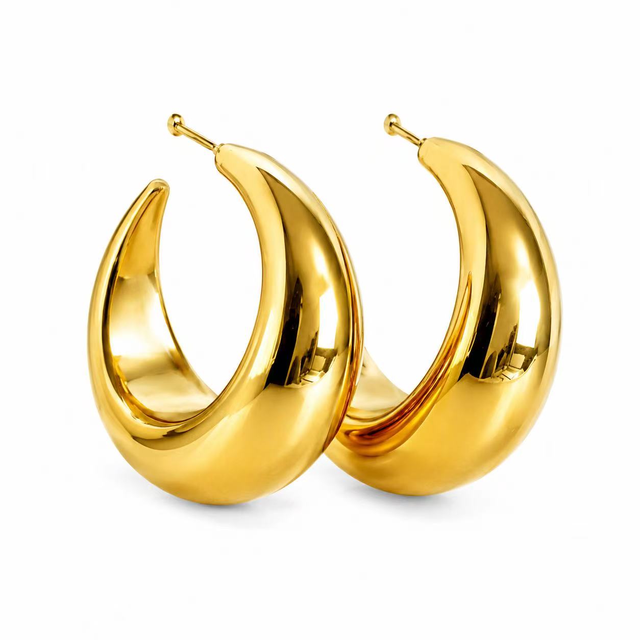 Orecchini “Lunula” | in acciaio inox