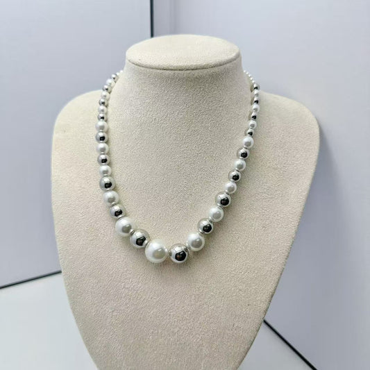 (C300)Collana sfere bicolori