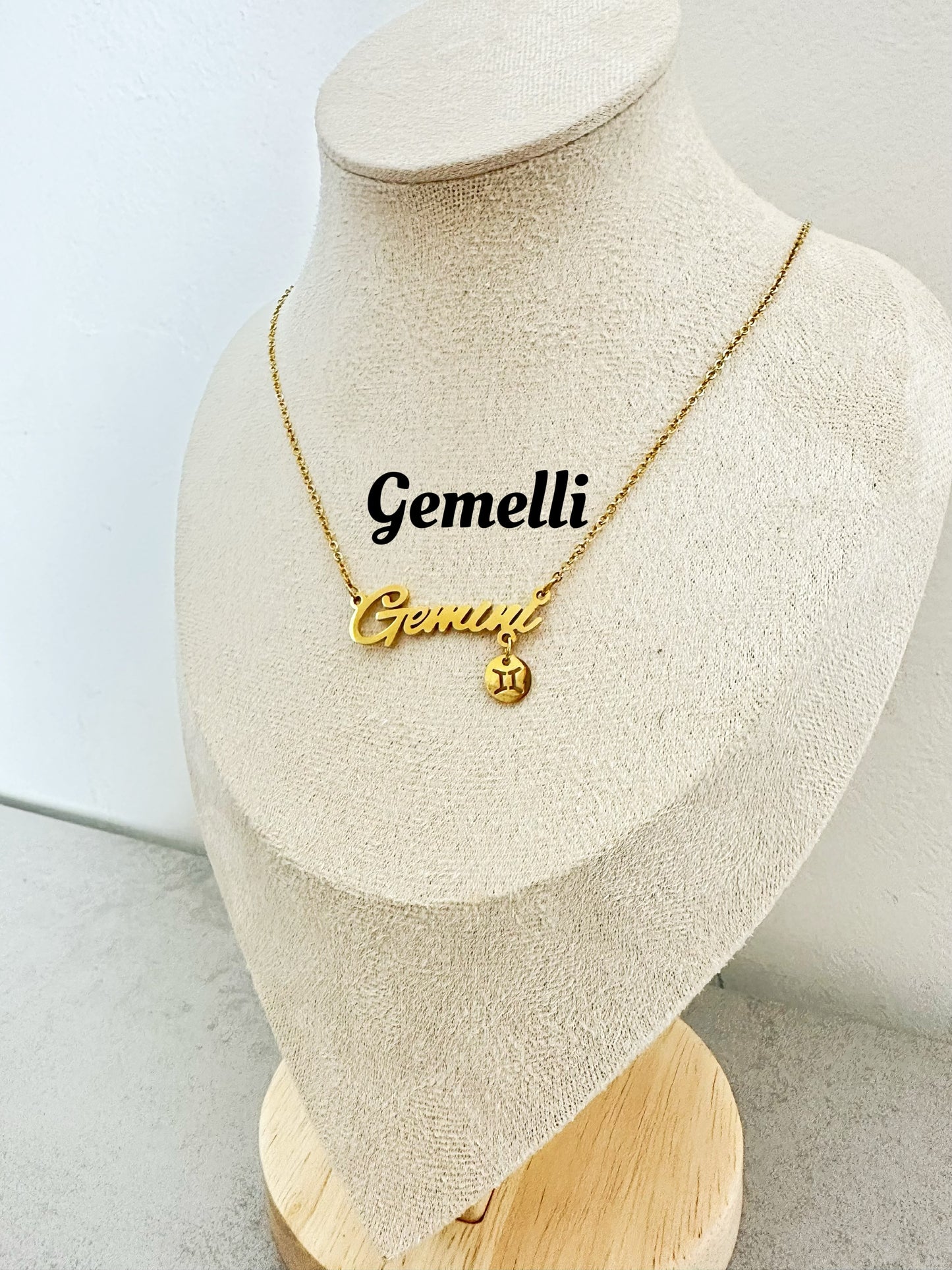 Collane zodiacali in acciaio inox (CZ1)lunghezza 45cm