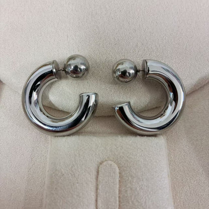 (O192)Orecchini cerchi bombati
