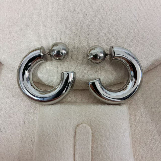 (O192)Orecchini cerchi bombati