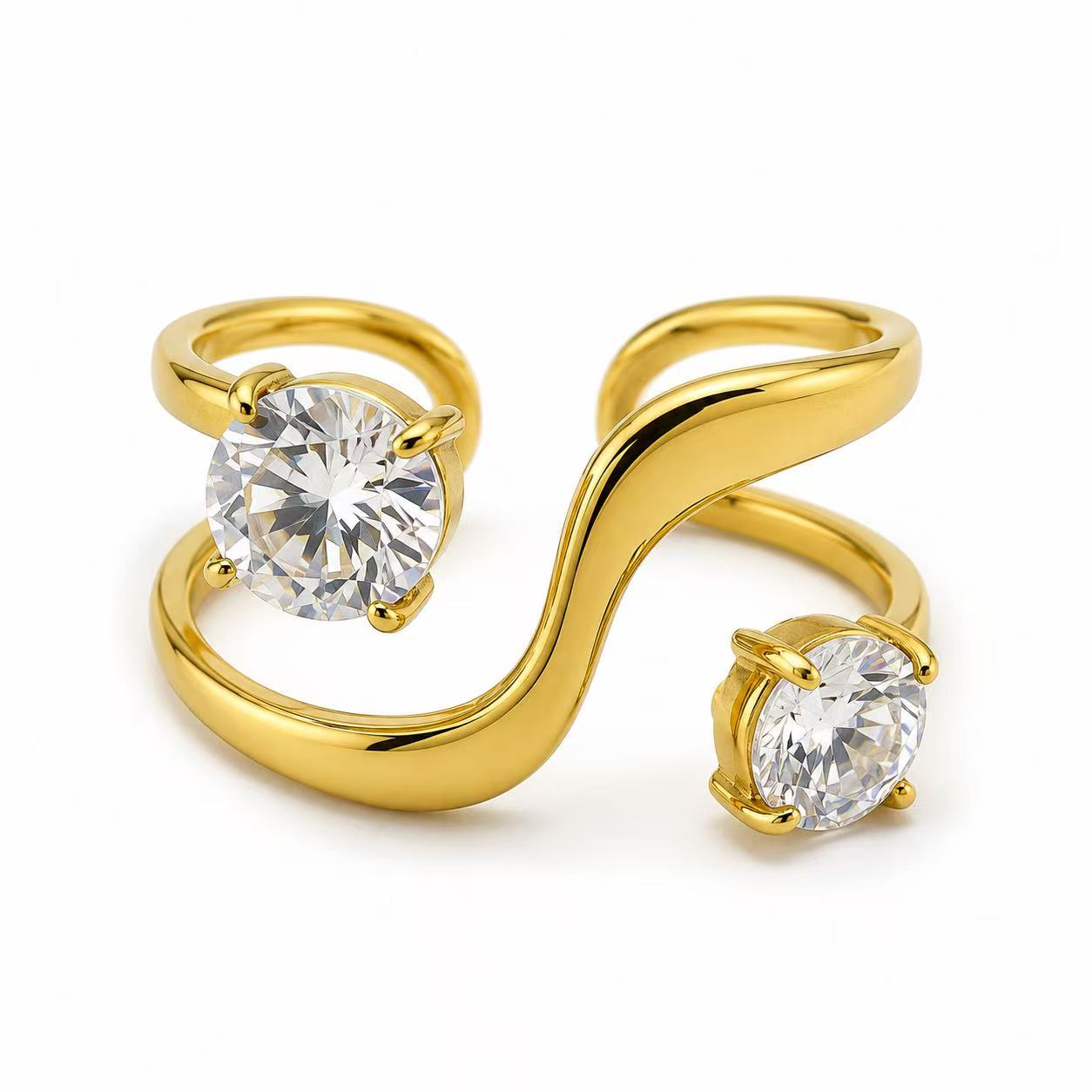 Anello “Passo a Due” | in acciaio inox