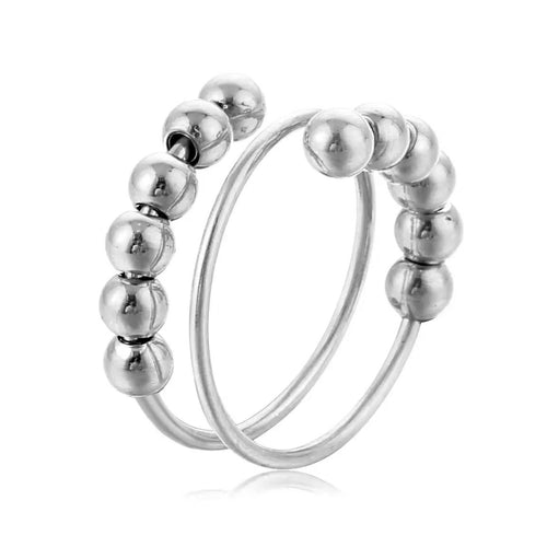 Anello antistress che si girano | in acciaio inox