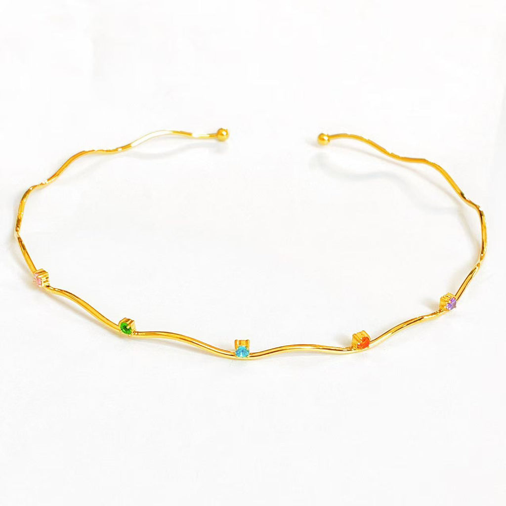 Collana “Onde Arcobaleno” | semirigido | in acciaio inox