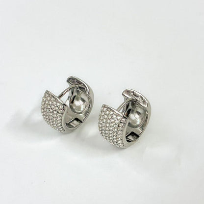 Orecchini “Luce Preziosa” – Cerchi Dorati con Pavé Brillante