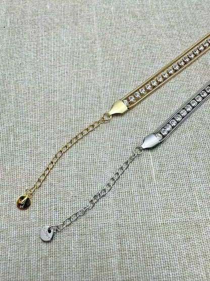 (B175)Bracciale tennis 3 fili