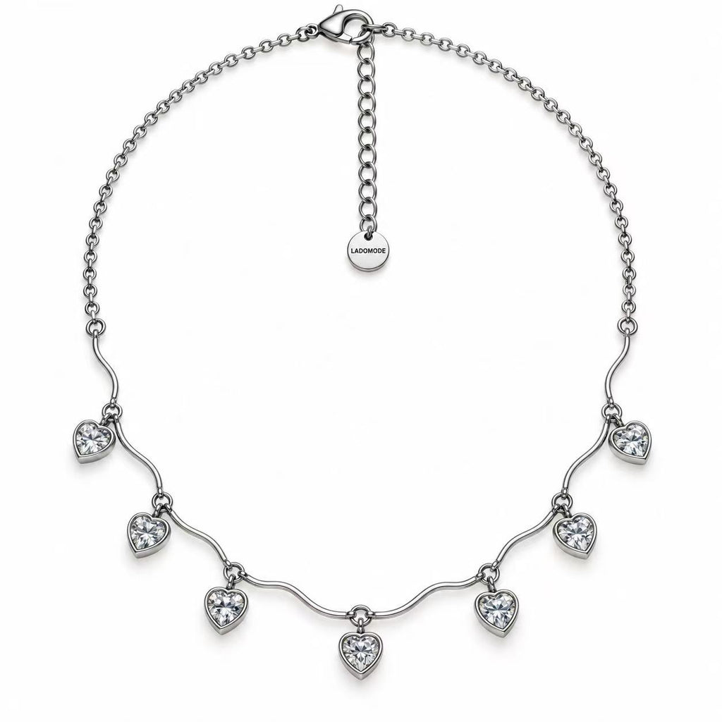 Collana Ghirlanda di Cuori | in acciaio inox