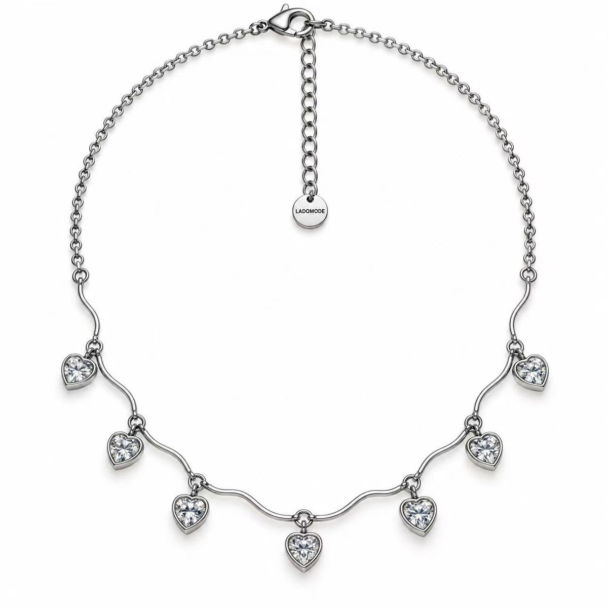 Collana Ghirlanda di Cuori | in acciaio inox