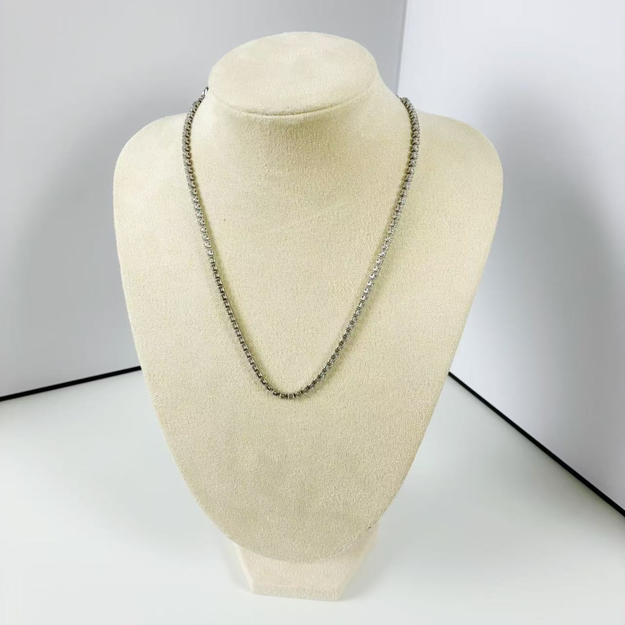 (C354)Collana tennis con cursore