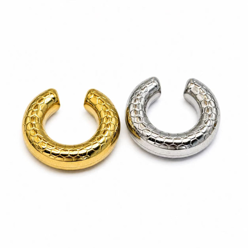 Ear cuff pittonato | in acciaio inox