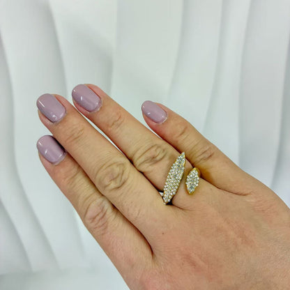 (A140)Anello pave’ regolabile in acciaio inox