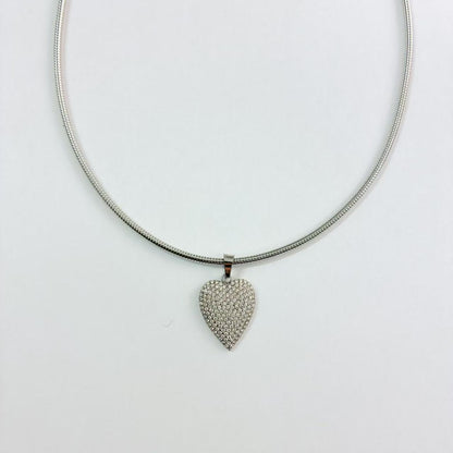 Collana Cuore Pavé