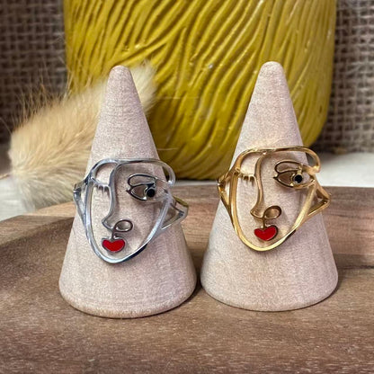 Anello Volto Astratto