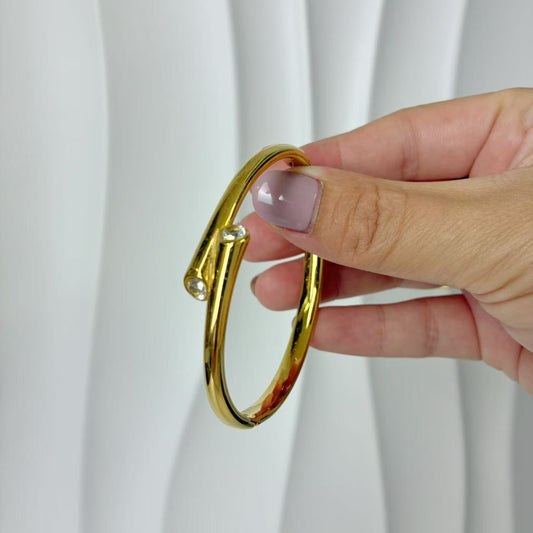 (B147)Bracciale rigido donna in acciaio inox