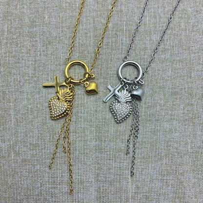 (C345)Collana con ciondoli