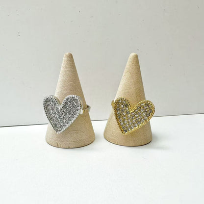 (A147)Anello cuore chevalier regolabile