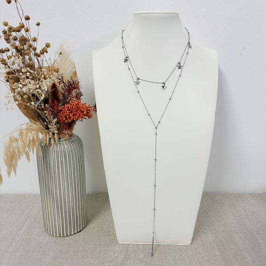 Collana “Stella Luminosa” – Eleganza Minimal e Fascino a Strati