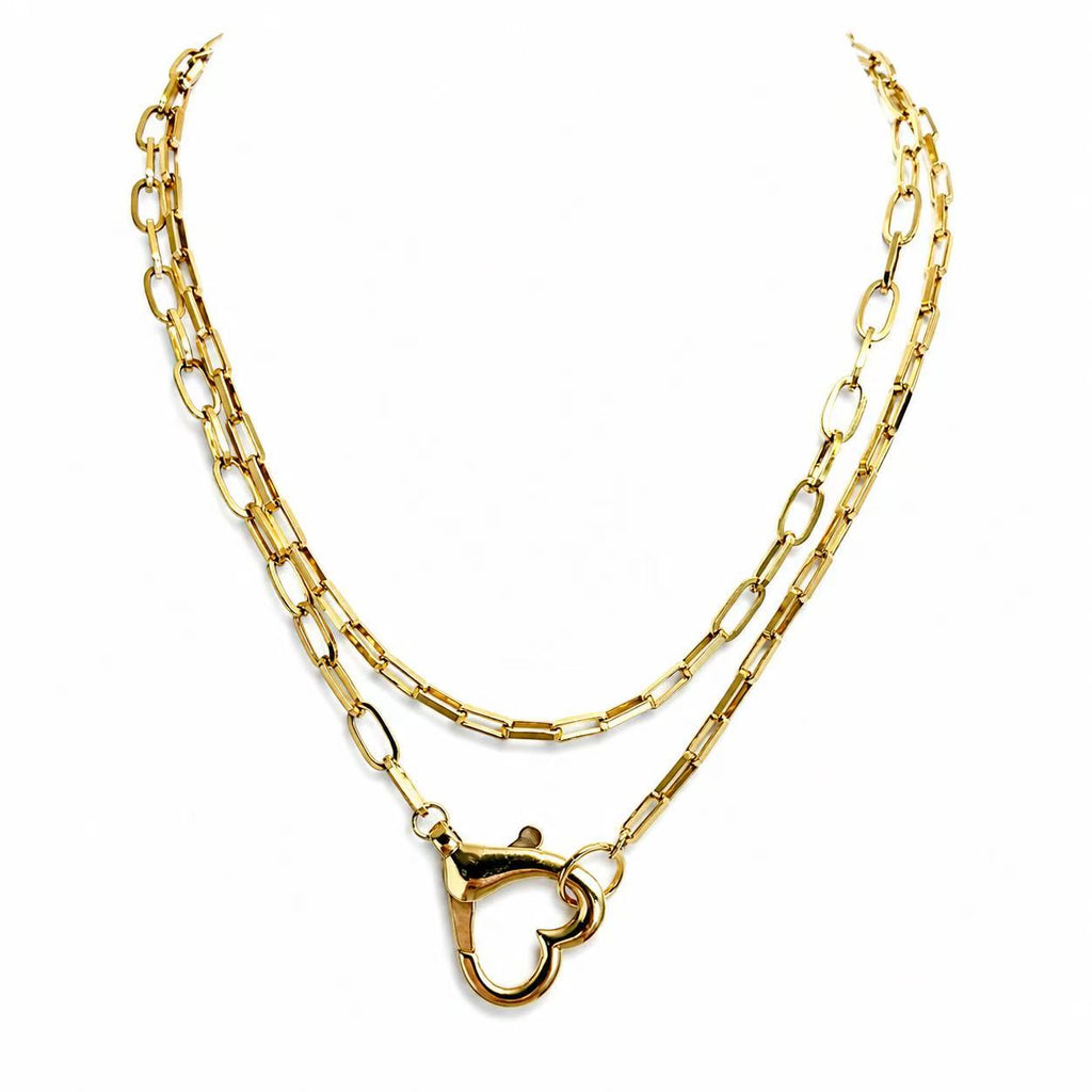 COLLANA CON IL MOSCHETTONE CUORE 80CM