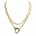 COLLANA CON IL MOSCHETTONE CUORE 80CM
