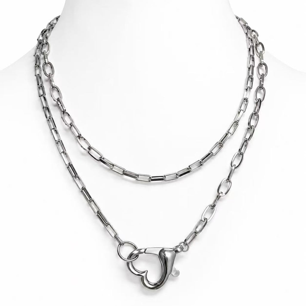 COLLANA CON IL MOSCHETTONE CUORE 80CM
