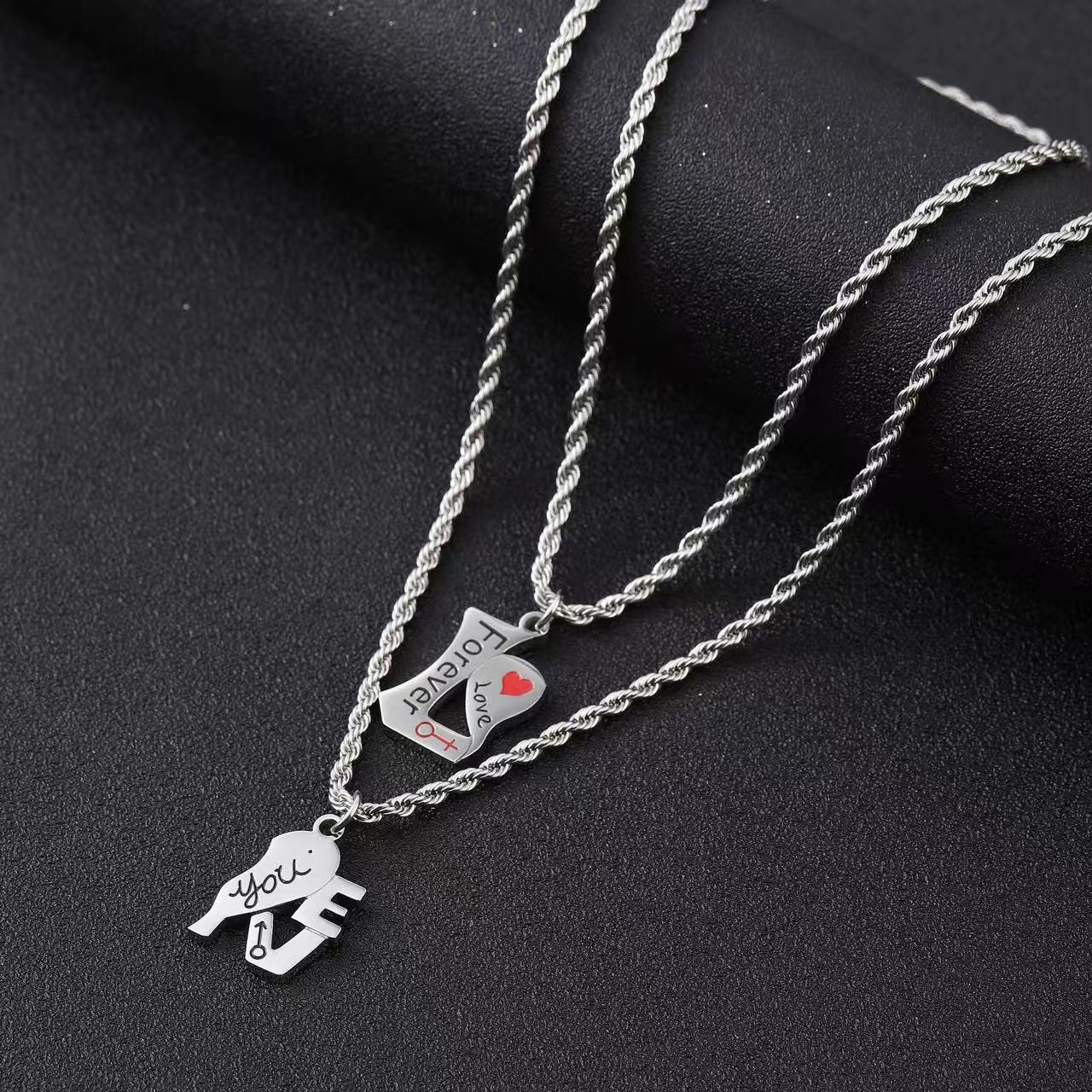 2 collane set per coppia