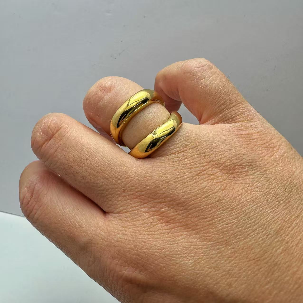 (A164)Anello doppia fascia