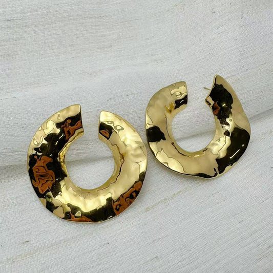 (O150)Orecchini cerchi grandi 3D