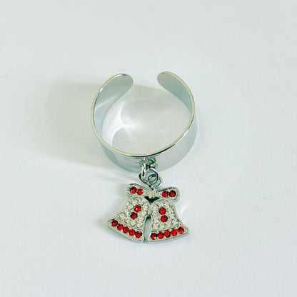 Anello Regolabile con Ciondolo Campanelli – Dettaglio Festivo Luminoso