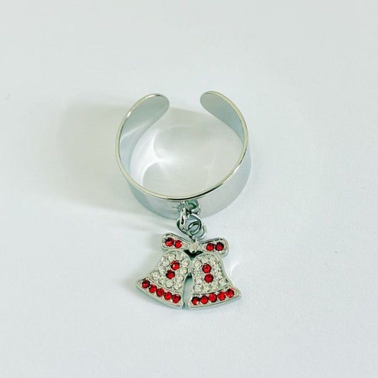 Anello Regolabile con Ciondolo Campanelli – Dettaglio Festivo Luminoso