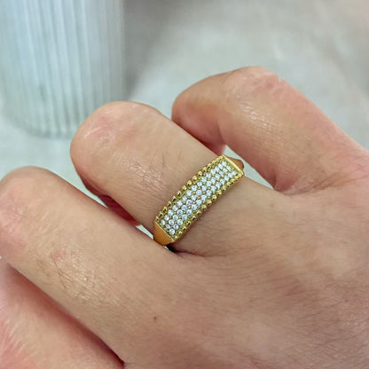 Anello Fascia Pavé di Zirconi