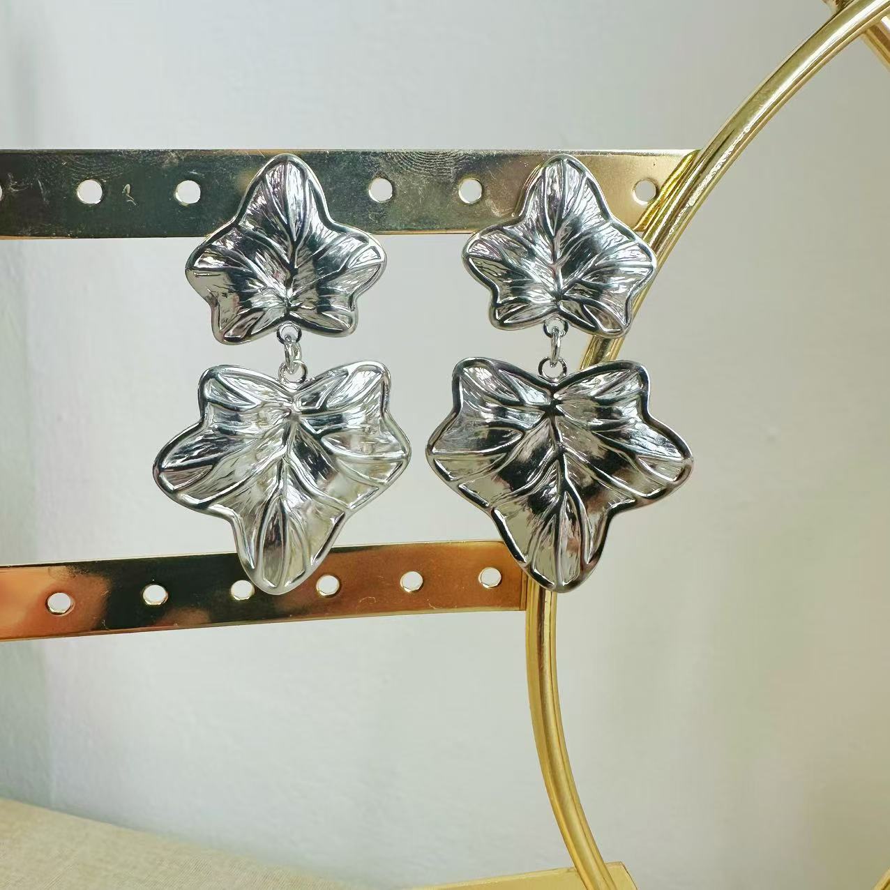 (O236)Orecchini foglie