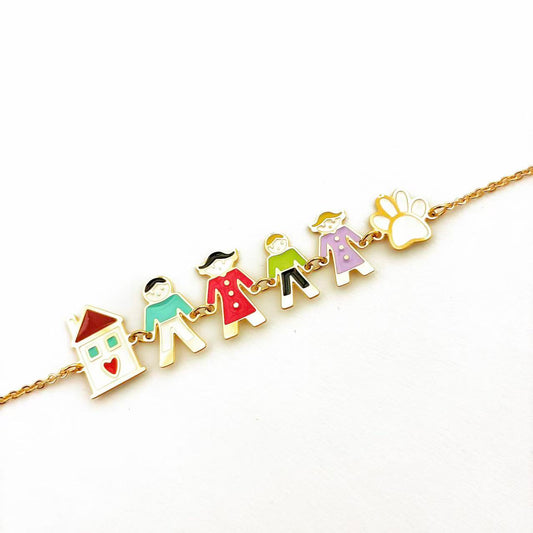 Bracciale “Famiglia Felice” – Un Piccolo Mondo al Polso