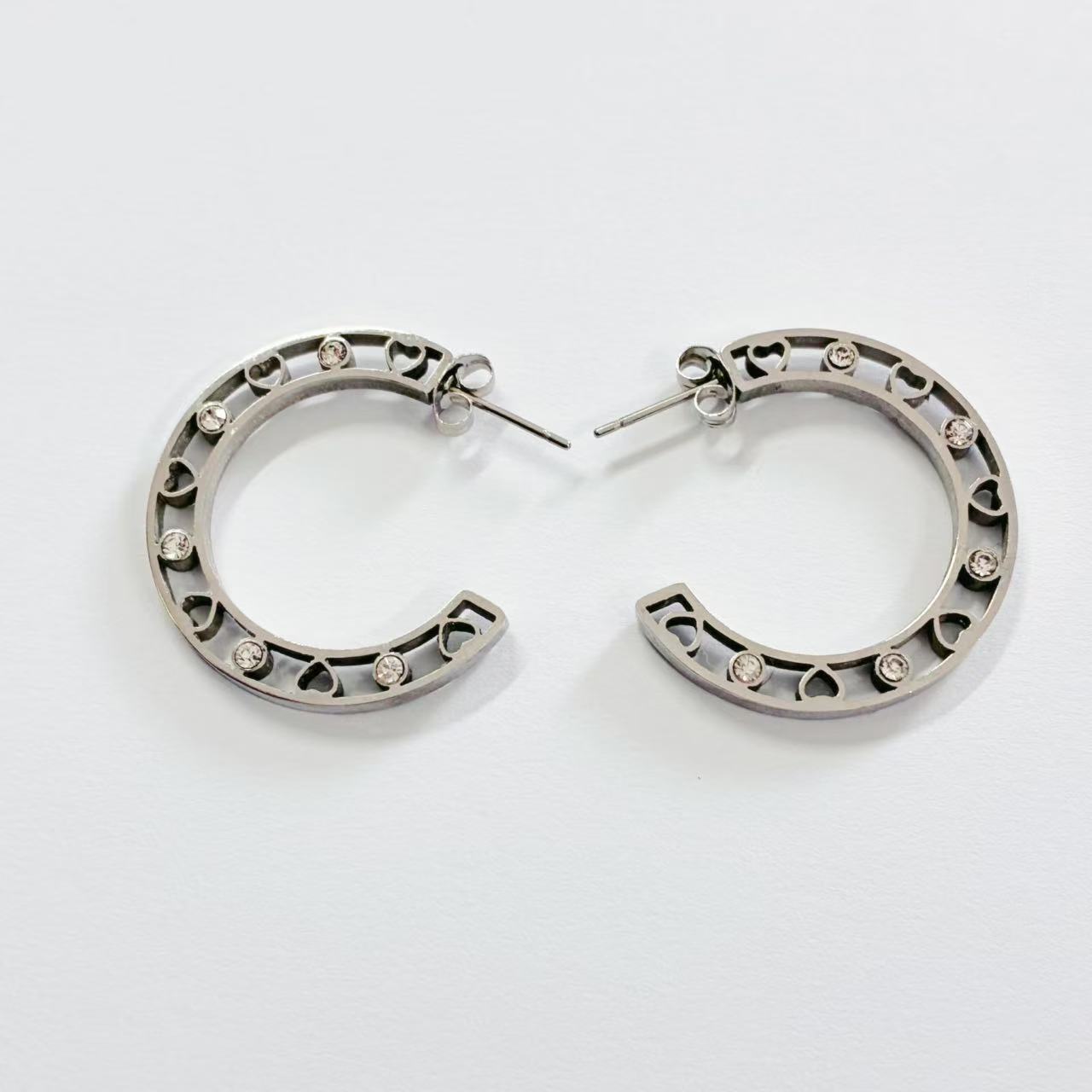 Orecchini a Cerchio “Cuore di Luce”